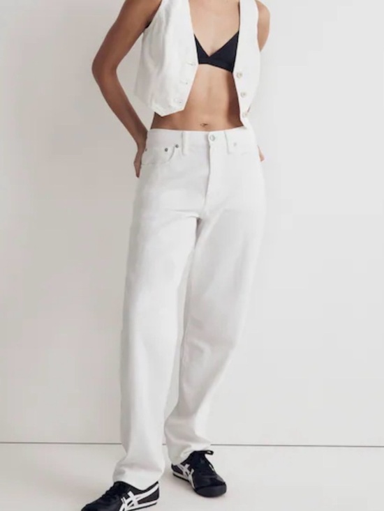 Madewell Denim - Madewell The Slouchy Boyjean White Denim Jeans Size 23 NEW